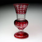 William Yeoward Xenia Rose Vase in Rose, handmade crystal, on a white background