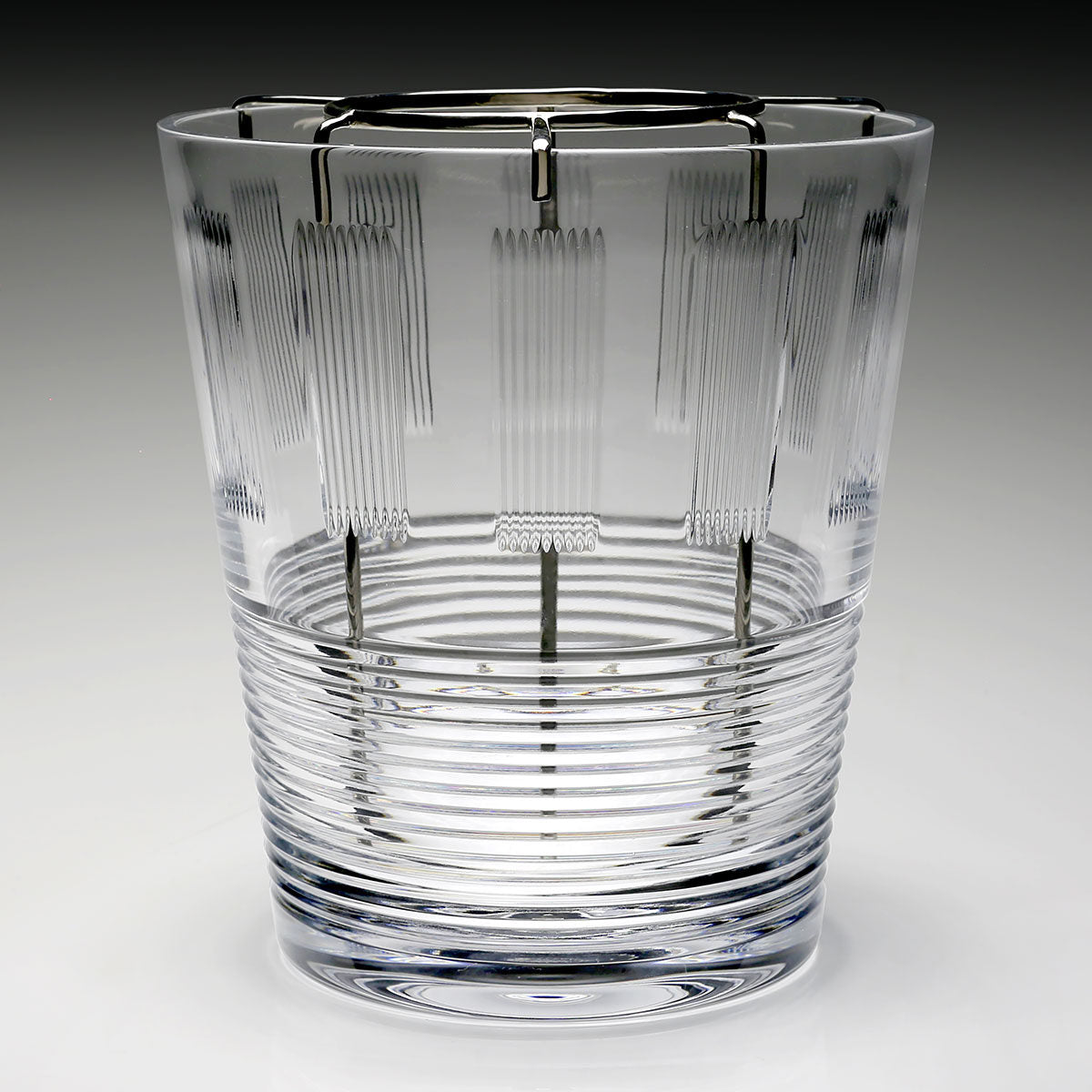 William Yeoward Zelda Champagne Bucket with Bottle Holder, handmade crystal, detail view