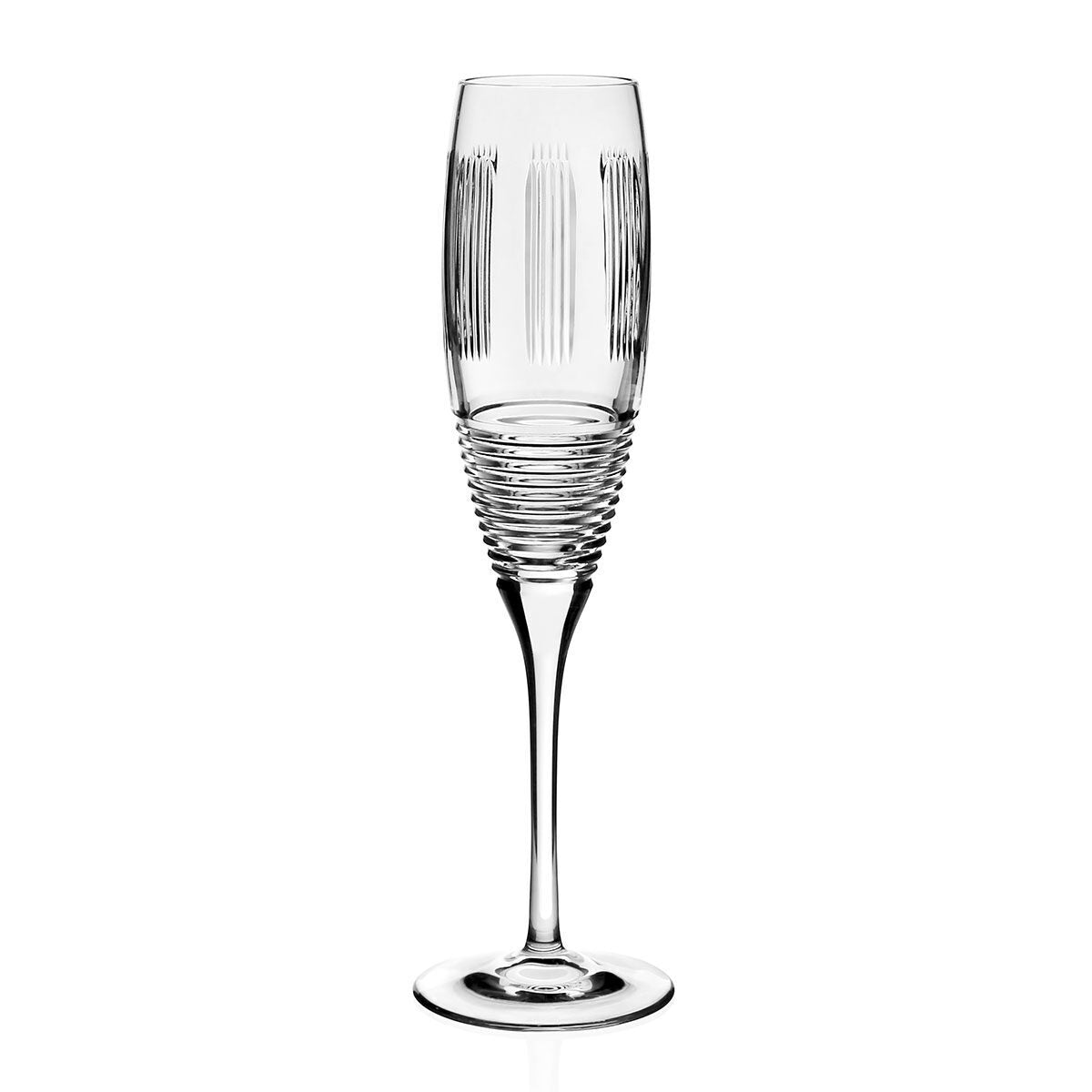 William Yeoward Zelda Champagne Flute, handmade crystal, on a white background